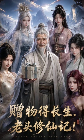短剧《赠物得长生，老头修仙记！》海报