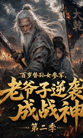 短剧《百岁替孙女参军，老爷子逆袭成战神第二季》海报