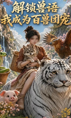 短剧《解锁兽语，我成为百兽团宠》海报