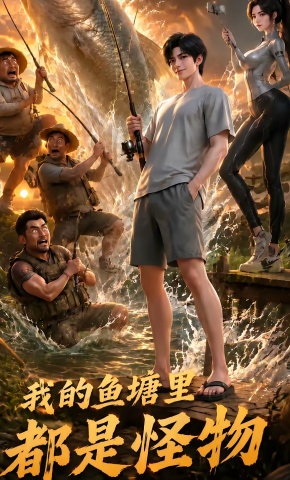 短剧《我的鱼塘里都是怪物》海报